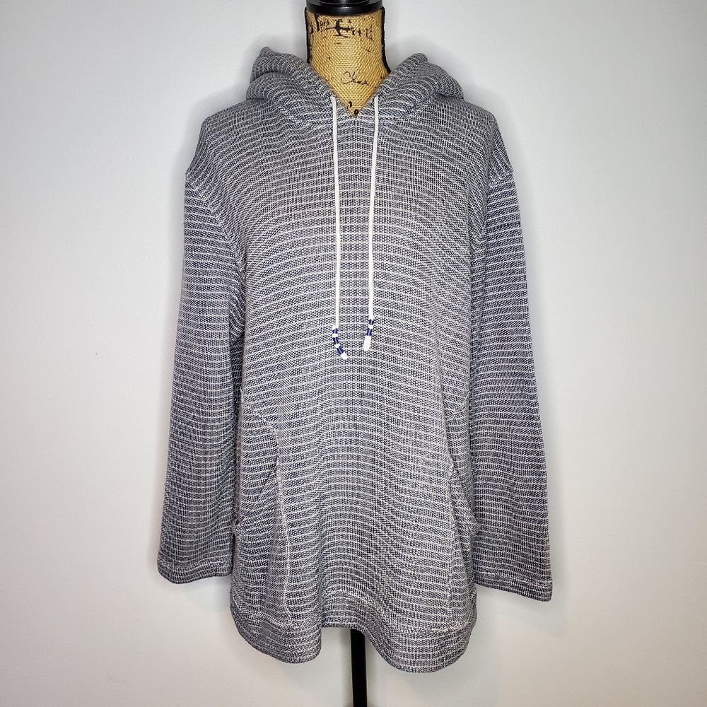 J Jill Fit French Terry Sherpa Hood Pull Over Size L
